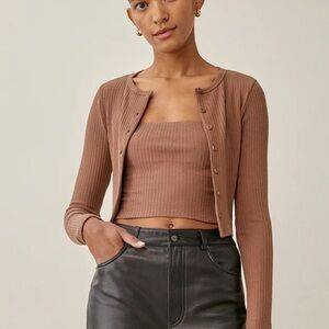 Reformation Ruby Cardigan Set (Tank and Cardigan)